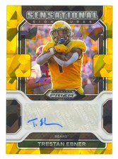 2022 Prizm Draft Picks Trestan Ebner Sensational Signatures Auto Gold Ice (A52)