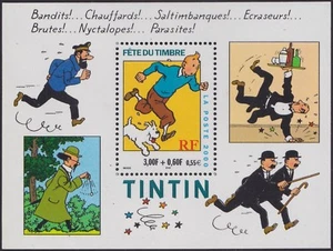 2000 FRANCE BLOC  N°28** TINTIN  BANDES DESSINEES  NEUF LUXE STAMP SHEET MNH - Imagen 1 de 1