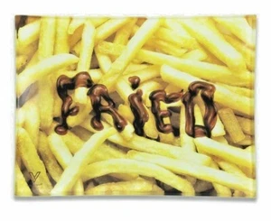 V Syndicate Small Tempered Glass Rolling Tray - Fried - Shatter Resistant - Picture 1 of 1