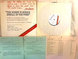 1976 ROBERT W. MORGAN SPECIAL #1, IN STUDIO GUEST NEIL SEDAKA, w/HOST WRITING - Picture 1 of 3