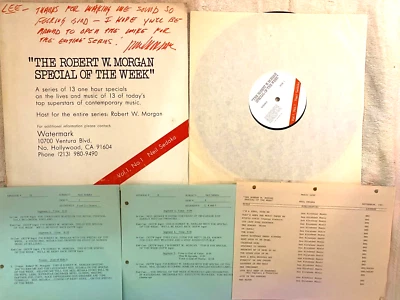 1976 ROBERT W. MORGAN SPECIAL #1, IN STUDIO GUEST NEIL SEDAKA, w/HOST WRITING - Image 1 of 3