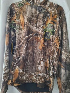 Realtree Men's Small Edge Camo Performance Tech Hoodie W/ Gaiter 34-36 - Picture 1 of 3
