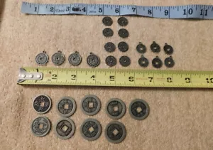 CHINESISCHE MÜNZE CHARM Schmuck ANHÄNGER CHARM Konvolut 27 Charms - Bild 1 von 22