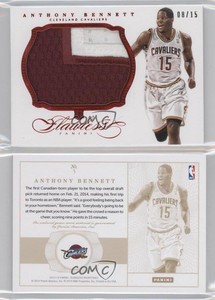 2013-14 Panini Flawless Ruby /15 Anthony Bennett #3 Rookie Patch RC