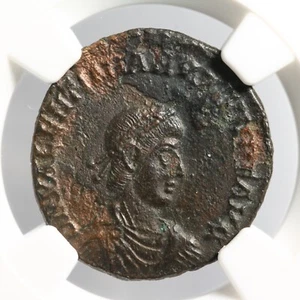 Valentinian II AE2 Western Roman Empire Bronze Coin 375-392 AD NGC Genuine - Picture 1 of 4