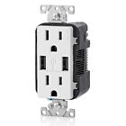 Leviton USB-A 3.6A Outlet Receptacle, Tamper resistant, UL Listed, 1 pack