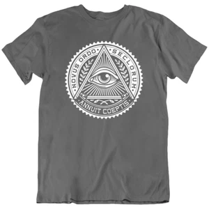 Freemason Symbol Illuminati Eye Pyramid Novus Ordo Seclorum T-Shirt Tee Gift New - Picture 1 of 11