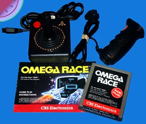 TESTED Atari 2600 Game OMEGA RACE Set Booster Grip Controller Joystick / Manual - Picture 1 of 8