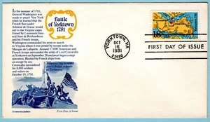 US FDC 200th Anniversary Siege of Yorktown Battles ARISTOCRAT CACHETS - Picture 1 of 1