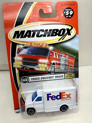 2000 MATCHBOX SUPERFAST #59 FEDEX DELIVERY TRUCK NEW ON CARD - Image 1 of 4