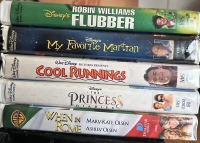 5 Kids VHS Movie Lot (Flubber, My Favorite Martian, Cool Runnings, Princess Diar Foto 1 de 4