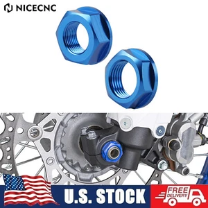 Front Rear Wheel Axle Lock Nuts Bolts For Yamaha YZ 450F YZ450F 2014-2021 Blue - Picture 1 of 6