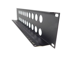 2U Procraft Cable Management Rack Panel W/Tie-down Shelf Punched for 16 XLR's  - Picture 1 of 4