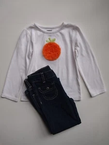 Gymboree Girls Jeans NWT Long Sleeved Shirt Pumpkin EUC Size 3/3T - Picture 1 of 8
