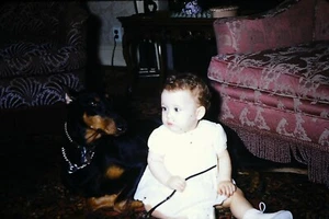 #B 35mm Dia - Vintage - Sammlerstücke - Foto - süßes Baby Hund - Bild 1 von 1