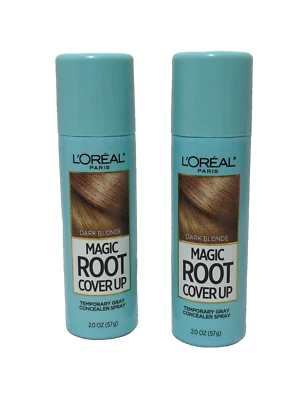 2 x L'Oreal Magic Root Cover Up Spray RUBIO OSCURO - Corrector de raíces instantáneo 2 oz ea Foto 1 de 4