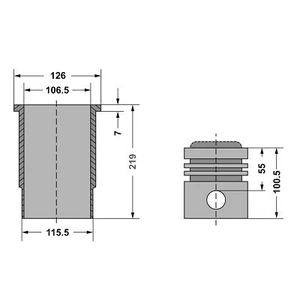 Juego de casquillos cilindros pistón para John Deere 3210 3310 5415 5615 5620 6010-6520 - Imagen 1 de 1