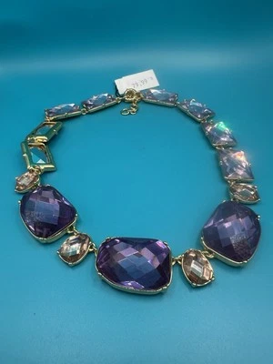 Increíble collar para mujer enchapado en oro color amatista púrpura, elegante ¡¡¡¡increíble!!!!! Foto 1 de 4