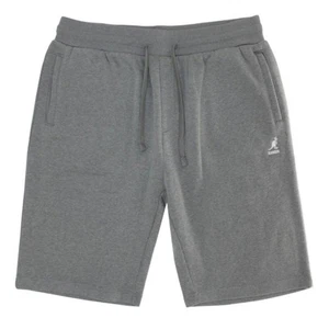 Kangol Men's Athletic Plush Fleece Shorts Grey with White Logo Medium - Picture 1 of 7