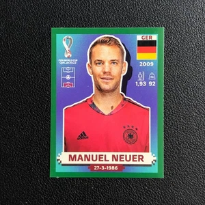 2022 Panini FIFA World Cup Qatar Sticker Manuel Neuer Green Border youyo13 - Picture 1 of 3