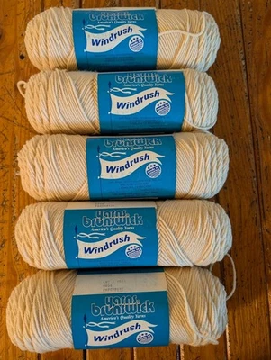 5 МОТКОВ Brunswick Windrush вязальная камвольная пряжа ПЕРГАМЕНТ ЛОТ 5  - Изображение 1 из 4