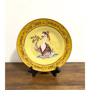 NWT: Anthropologie - 12 Days of Christmas, Seven Swans Swimming Appetizer Plate - Picture 1 of 6