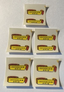 1940’s-60’s Souvenir Of Jefferson Ohio Decal Sticker Lot Of 10 Unused MCM L4 - Picture 1 of 3