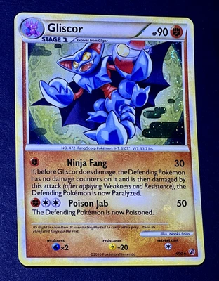 2010 Pokemon GLISCOR Undaunted HOLO BLEED Misprint ERROR Card 4/90 Rare SWIRL - Image 1 of 4