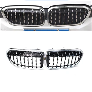 Grille de pare choc avant calandre diamantée pour BMW Série 5 G30 G38 G31 2017-2019 - Photo 1/7