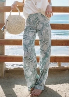 NUEVO CON ETIQUETAS O’Neill Johnny Pantalones Pierna Ancha Talla M Playa Informales Suaves Cintura Ajustada Precio de venta sugerido por el fabricante $59 Foto 1 de 4