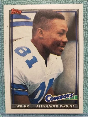 1991 TOPPS ALEXANDER WRIGHT #362 DALLAS COWBOYS  - Image 1 of 4