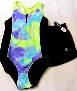 ZeroXposur 1 Piece Swimsuit & Matching Swim Shorts Girls sz M 10-12 NWT $48.00 - Picture 1 of 6