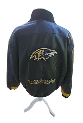 Baltimore Ravens G-III Carl Banks De Colección Cuero NFL Deportes Bombardero Chaqueta Abrigo -L Foto 1 de 4