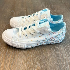 Converse Junior Gr. 2 All Star Low Top Confetti Sneaker weiß cyan - Bild 1 von 9