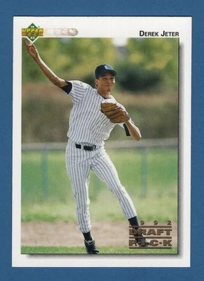 DEREK JETER - Pre Rookie - 1992 Upper Deck Minor League Draft Pick #5 - YANKEES - Image 1 of 2