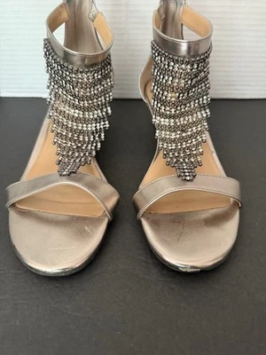 Mini sandalias de cuña Thalia Sodi Tibby | Tono dorado | Talla 8 | Mujer Foto 1 de 4