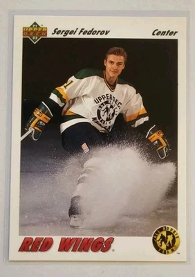 SERGEI FEDOROV 1991/92 UPPER DECK ALL ROOKIE TEAM CARD #40 RED WINGS HOF - Image 1 of 2