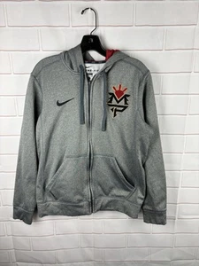 Nike Manny Pacquiao Kapuzenpullover Sweatshirt mit Reißverschluss Größe Small grau authentisch ThermaFit - Bild 1 von 7