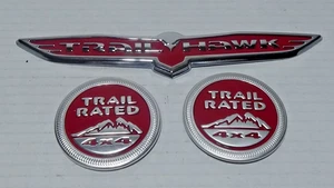 2019-2023 Jeep Cherokee TRAILHAWK Emblem Set OEM - Picture 1 of 6