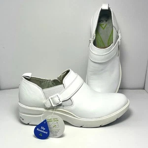 Align Arya Shoes Womens Size 9 Medium White Leather Slip Resistant Work Nursing - Picture 1 of 7