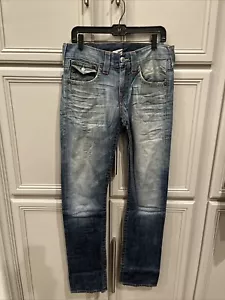 Vintage True Religion World Tour Ricky Jeans 32 x 33 leicht gewaschen blau Denim - Bild 1 von 21