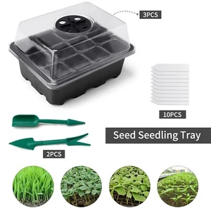 3Pcs Seedling Trays Seed Starter Tray Garden Plant Greenhouse Kit with Tools USA - Picture 1 of 14