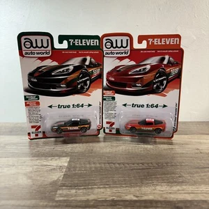 Auto World 7 Eleven 2010 Chevy Corvette Z06 Release 2 A & B Paar 2024 - Bild 1 von 2