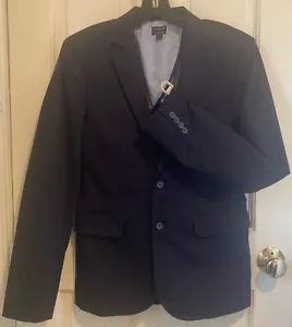Crewcuts Boy’s Navy Blue Blazer Thompson 98% Cotton 2% Elastane Size 16 EUC! - Picture 1 of 10