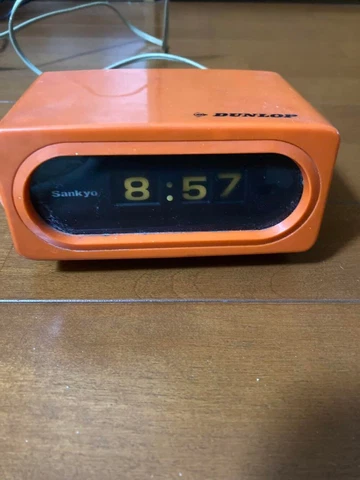 SANKYO Flip Alarm Clock 601Z VINTAGE Space Age mid century Dunlop Japan Cover