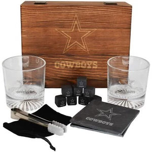 The Memory Company Licensed NFL Wood Boxed Drinkware Gift Set - Includes 2 - Picture 1 of 1