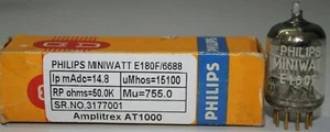 E180F 6688 SQ Philips Miniwatt Triple mica Gold pins Amplitrex Tested - Picture 1 of 9