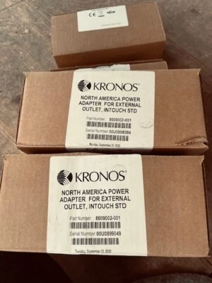 NEW SEALED KRONOS INTOUCH 9000 TIME CLOCK ADAPTER POWER SUPPLY 8609002-001 - Image 1 of 2