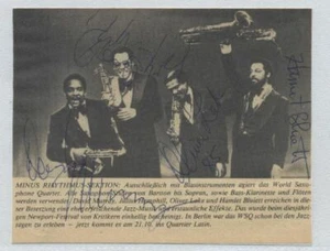 REVISTA AUTÓGRAFOS JAZZ CUARTETO DE SAXOFONES MUY RARO PHOTORAPH WORLD VINTAGE - Imagen 1 de 2