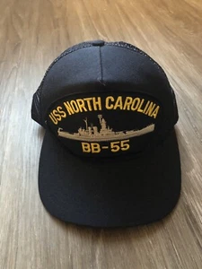 Gorra Eagle Crest USS NORTH CAROLINA BB 55 Snapback ajustable negra - Imagen 1 de 3